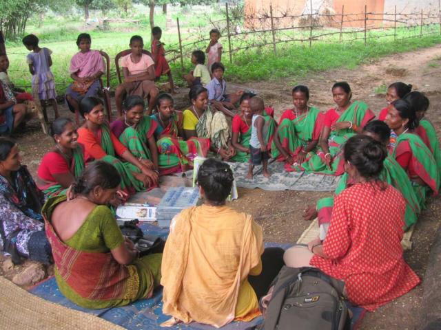 Women in a village self-help group meeting